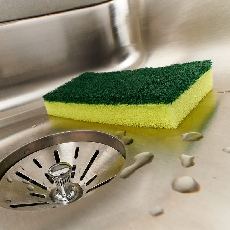 Brillo إسفنجات بريللو الثقيلة، إستراثيل، عالية الجودة، تدوم طويلاً، 3 قطع (عبوة من 1) - Image 5